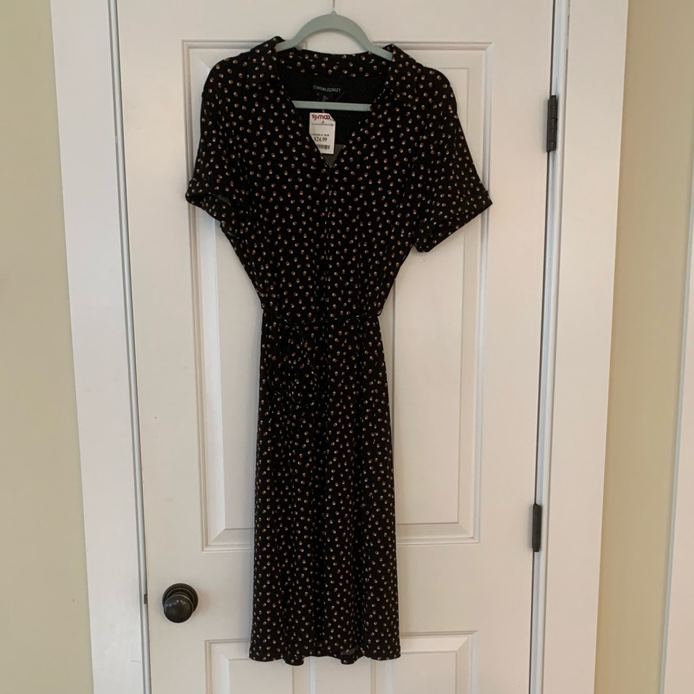Cynthia Rowley button up black dress